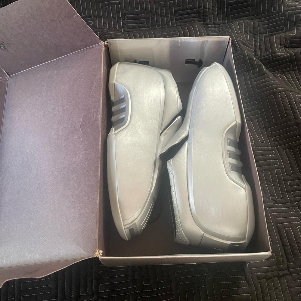 Silver Athletic Shoes with Sleek Design